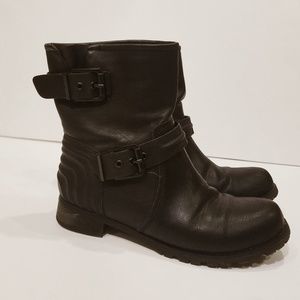 ALDO Black Military Style Pull on Boots